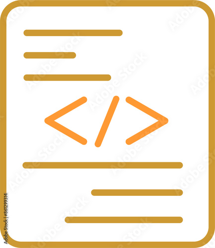 Piece of Code Vector Icon