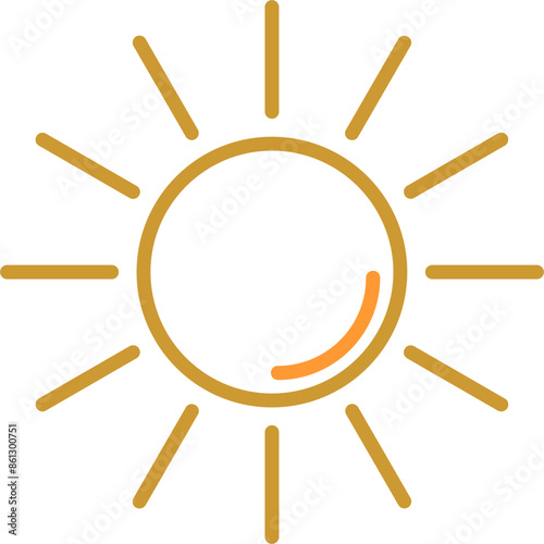 UV Radiation Vector Icon
