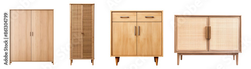 Wooden cabinet home decor set