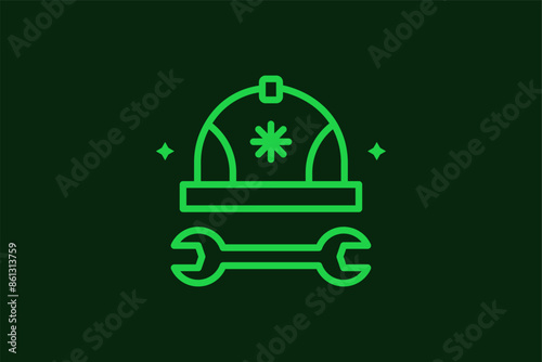Surveyor illustration in flat style design. Vector illustration.