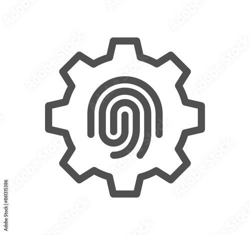 Biometric related icon outline and linear vector. 