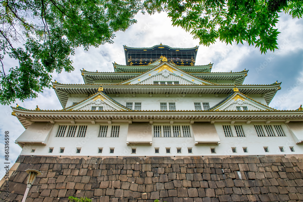 Osaka Castle during spring season in Osaka, Japan Osaka Castle during spring season in Osaka, Japan