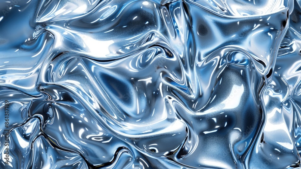 Silver chrome liquid wavy texture, Chrome background or smooth metal foil. Shiny gradient effect fluid motion and movement. 3d chrome texture. Silver chrome liquid wavy texture, Chrome background or smooth metal foil. Shiny gradient effect fluid motion and movement. 3d chrome texture.