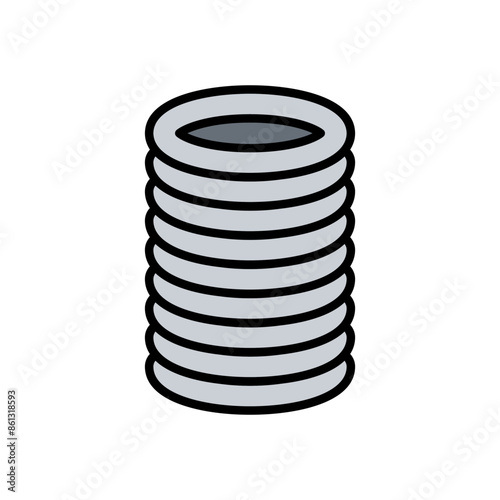 Spring, coil and absorber icon