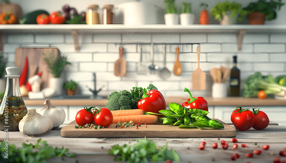 healthy foods are on the table in the kitchen healthy foods are on the table in the kitchen