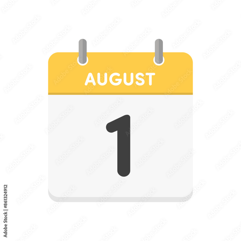 8月1日・August 1stの日めくりカレンダーのアイコン - 8/1の日付入りの暦のデザイン素材
8月1日・August 1stの日めくりカレンダーのアイコン - 8/1の日付入りの暦のデザイン素材