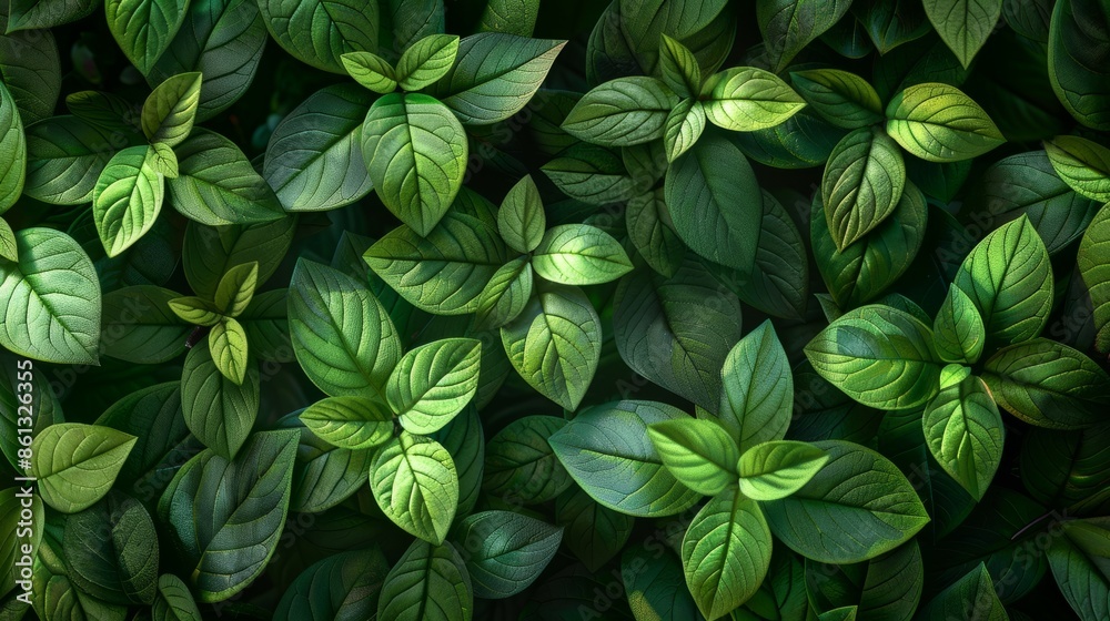 Background of green leaves 