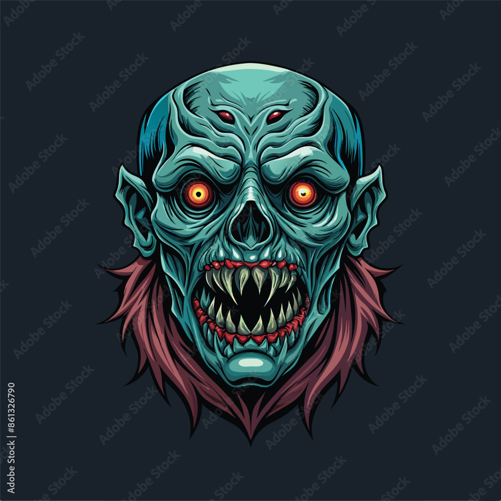 horror mask vector illustation. the theme from hallowen and horror scene. can be used for t-shirt and more horror mask vector illustation. the theme from hallowen and horror scene. can be used for t-shirt and more