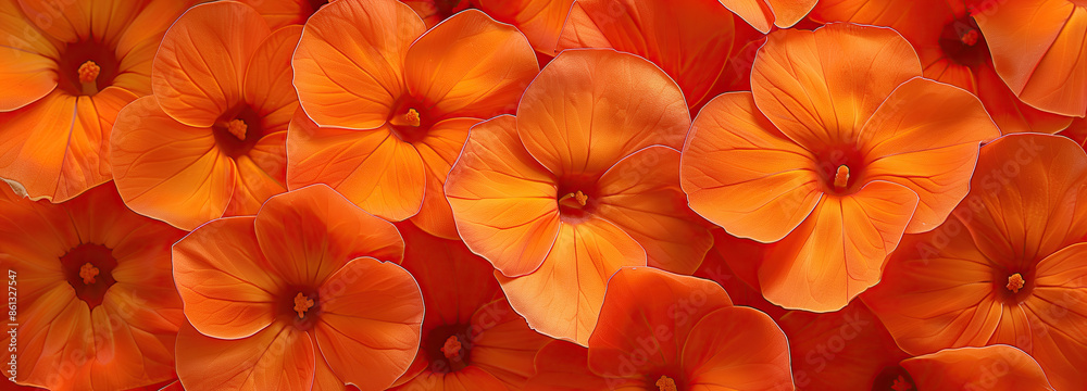 A close-up view of vibrant orange flowers in full bloom, bathed in the warm glow of the afternoon sun A close-up view of vibrant orange flowers in full bloom, bathed in the warm glow of the afternoon sun