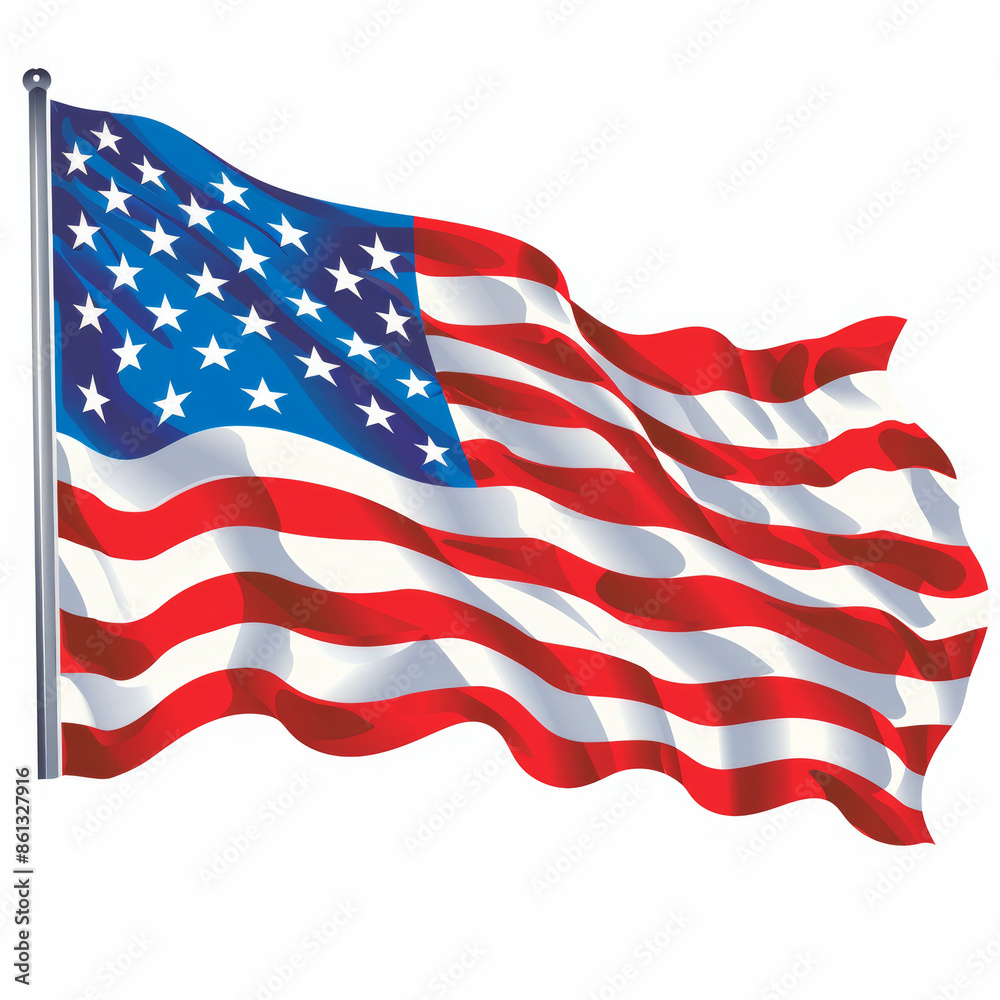 Fototapeta premium waving_american_flag