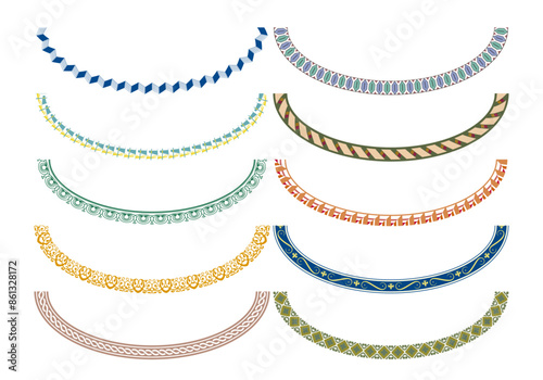 Hoja de iconos de motivo florales de varios colores