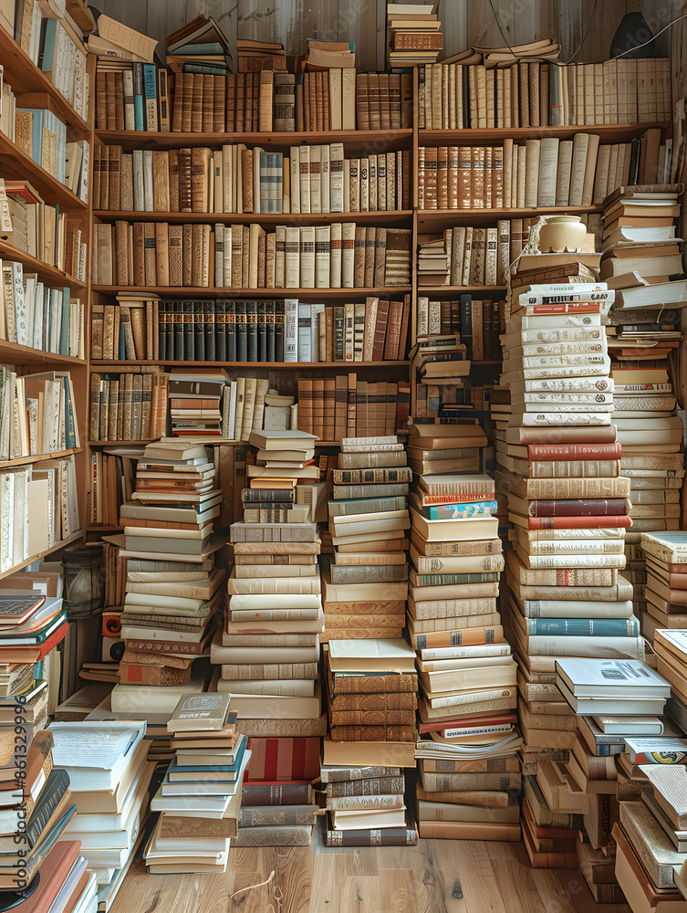 stack of old books on shelf stack of old books on shelf