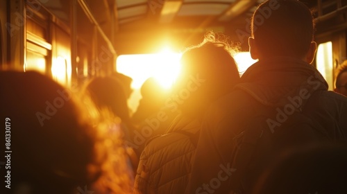 Families huddled together their faces lit up by the warm glow of the setting sun.