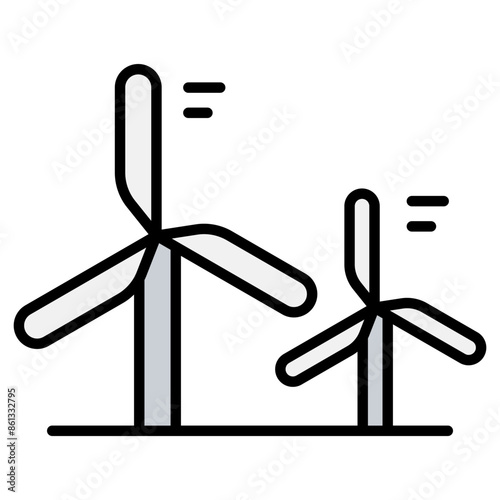 Wind energy icon