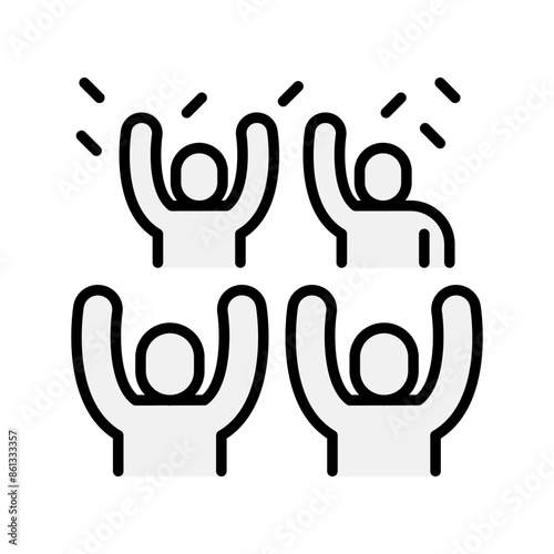 Sport audience, fan club icon