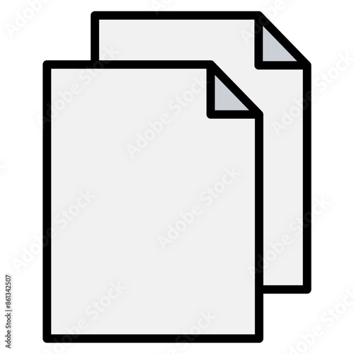 Paper, document, file icon