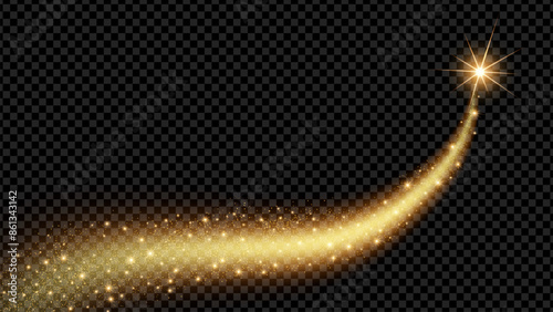 Light glow effect stars bursts with sparkles isolated on transparent background. Stock royalty free vector illustration. PNG	