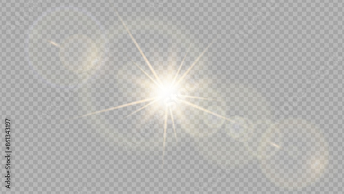Vector transparent sunlight special lens flare light effect. Stock royalty free vector illustration. PNG	