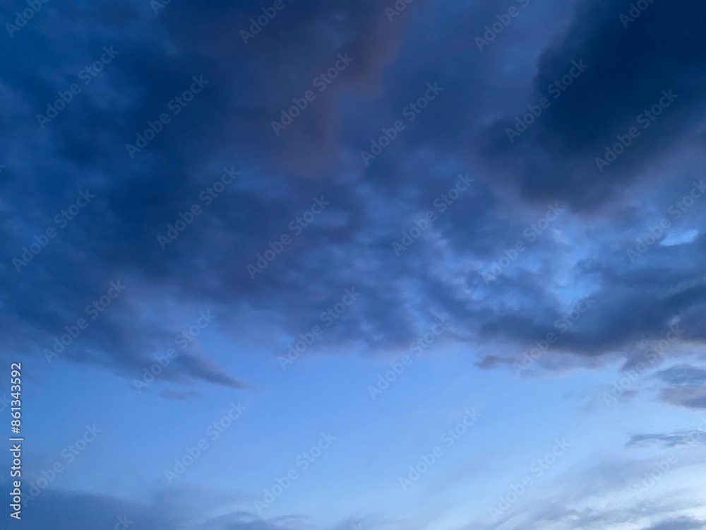 Evening sky, clouds, dark blue, large clouds, twilight, evening, night, moody sky, storm sky Evening sky, clouds, dark blue, large clouds, twilight, evening, night, moody sky, storm sky