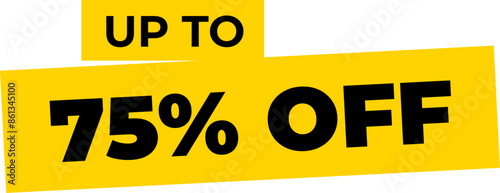 Icon Special discount up to 75% off, Flat design