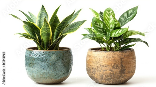 Bring nature indoors with chic flowerpots and greenery like Sansevieria Snake Plant and Devil's Tongue Plant