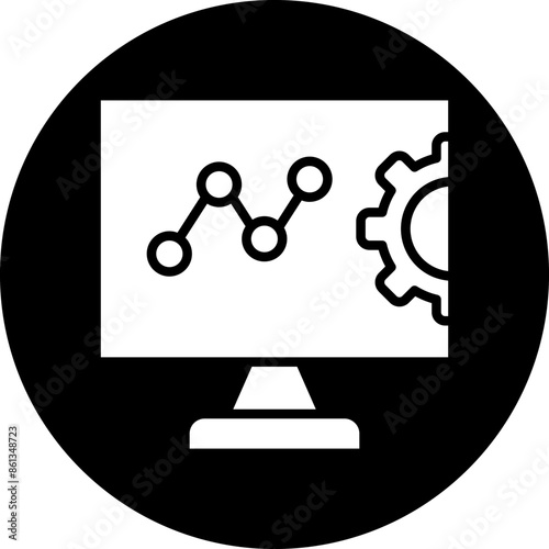 Vector Design Engineering Monitor Icon Style