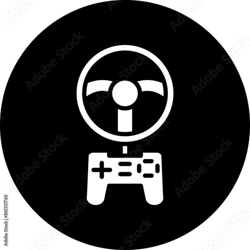 Vector Design Racing Game Icon Style