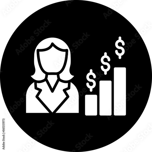 Vector Design Businesswoman Icon Style