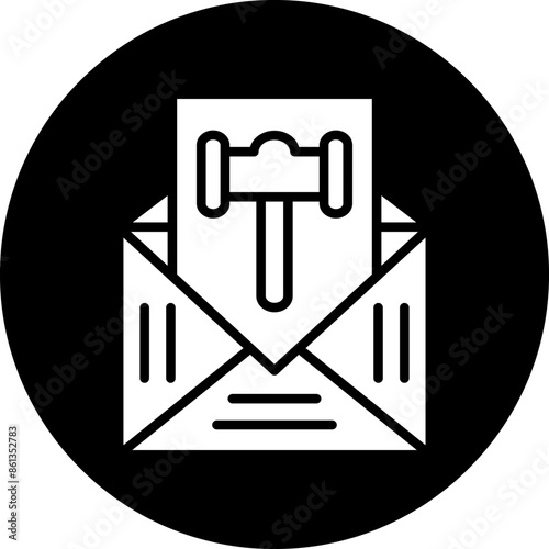 Vector Design Auction Invitation Icon Style