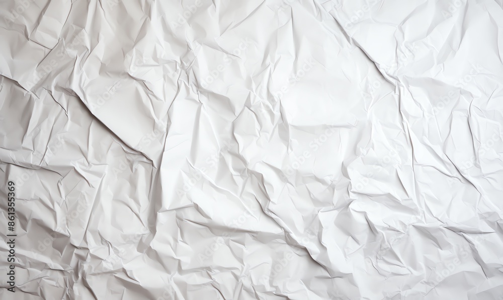 Fototapeta premium Crumpled White Paper Texture