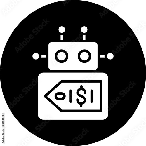 Vector Design Robot Cost Icon Style