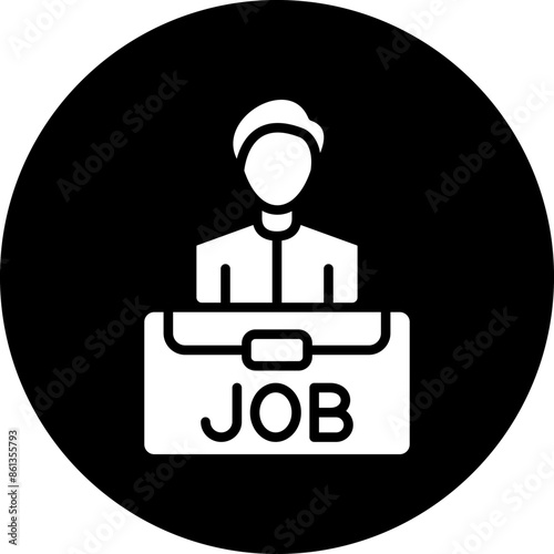 Vector Design Job Candidate Male Icon Style