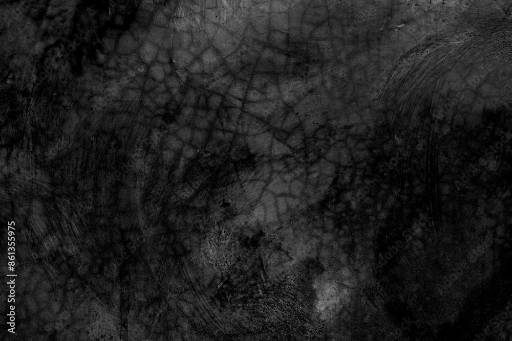Naklejka premium Old wall texture cement dark black gray background abstract grey color design are light with white gradient background.