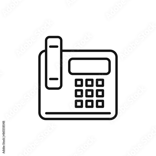 Office Desk Phone Icon Ideal for Business Communications