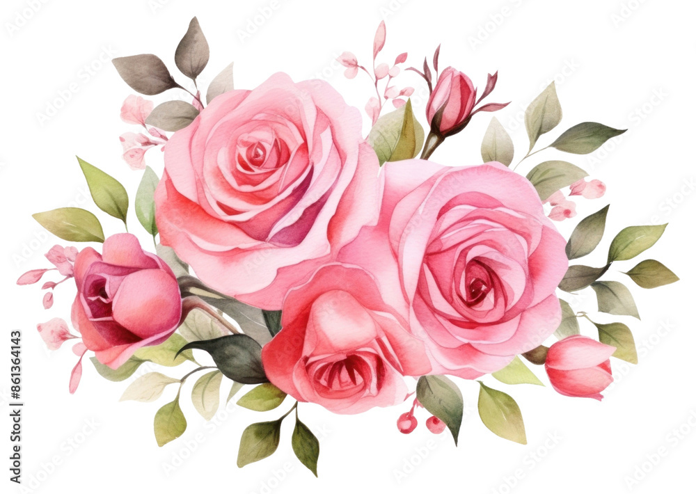 Naklejka premium PNG Flower plant rose inflorescence.