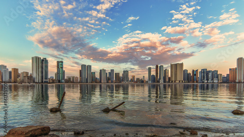 Wallpaper Mural An amazing morning over Sharjah City Torontodigital.ca