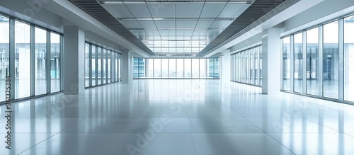 Wallpaper Mural Modern business office building with spacious empty floor for copy space image. Torontodigital.ca