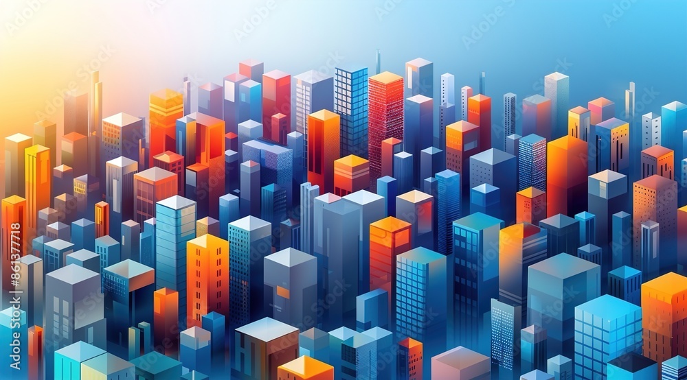 Obraz premium abstract city skyline