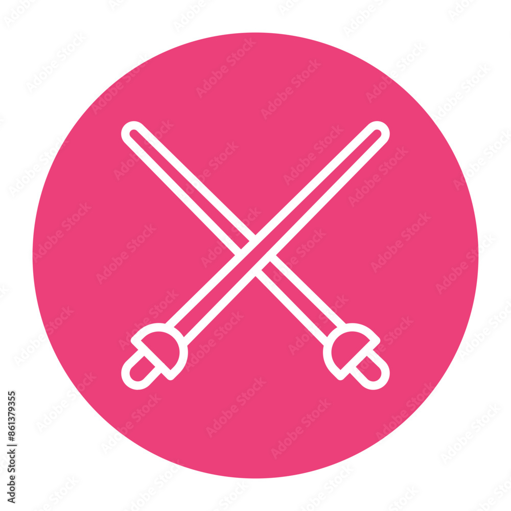 Fencing vector icon. Can be used for Sport Equipment iconset. Fencing vector icon. Can be used for Sport Equipment iconset.