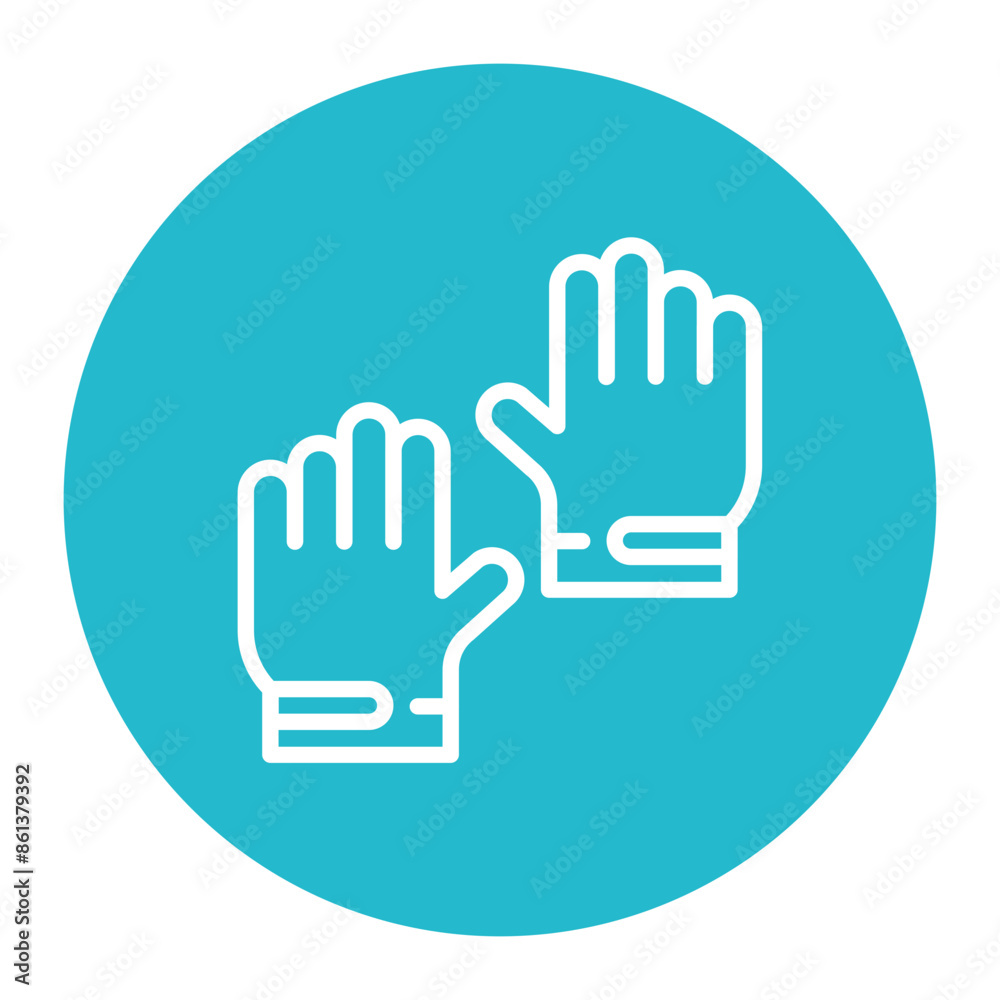 Goalkeeper Glove vector icon. Can be used for Sport Equipment iconset. Goalkeeper Glove vector icon. Can be used for Sport Equipment iconset.