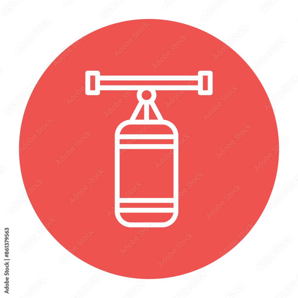 Punching Bag vector icon. Can be used for Sport Equipment iconset. Punching Bag vector icon. Can be used for Sport Equipment iconset.