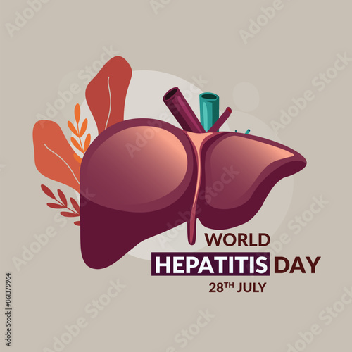 Vector poster background for World Hepatitis Day