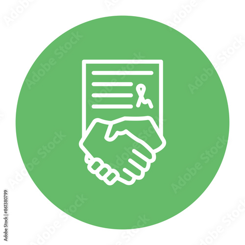 Loan Agreement icon vector image. Can be used for Loan.