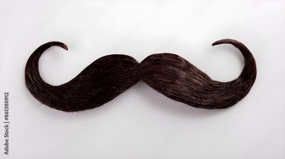 mustache isolated on white background. french mustache png genrated by AI. mustache isolated on white background. french mustache png genrated by AI.