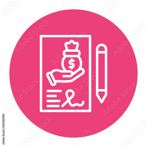 Loan Underwriting icon vector image. Can be used for Loan.