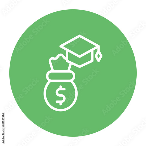 Student Loan icon vector image. Can be used for Loan.