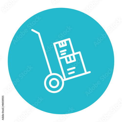 Material Handling icon vector image. Can be used for Operations Management.