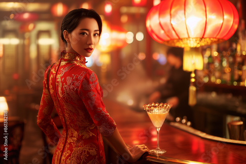 A stunning woman in a figur...