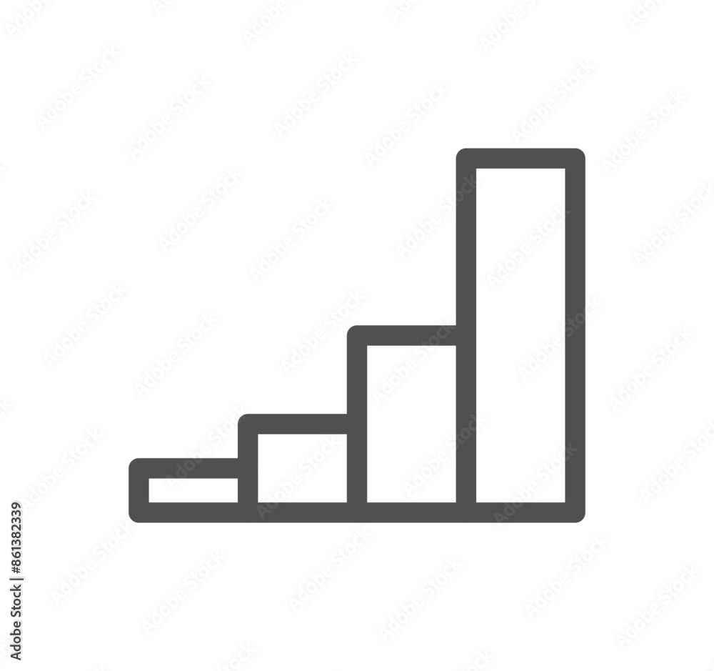 Success and growth related icon outline and linear vector.
Success and growth related icon outline and linear vector.