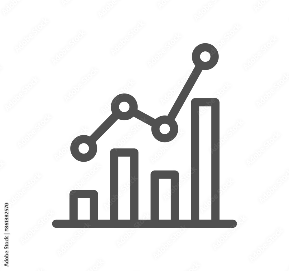 Success and growth related icon outline and linear vector.
Success and growth related icon outline and linear vector.